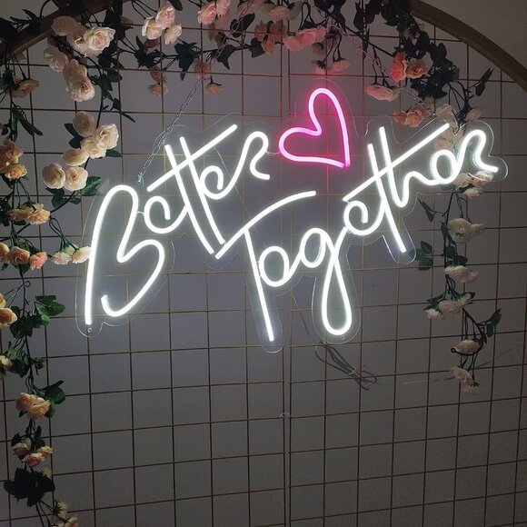 Better Together Neon Sign for Wedding Bedroom Decor - Picture 1 of 6